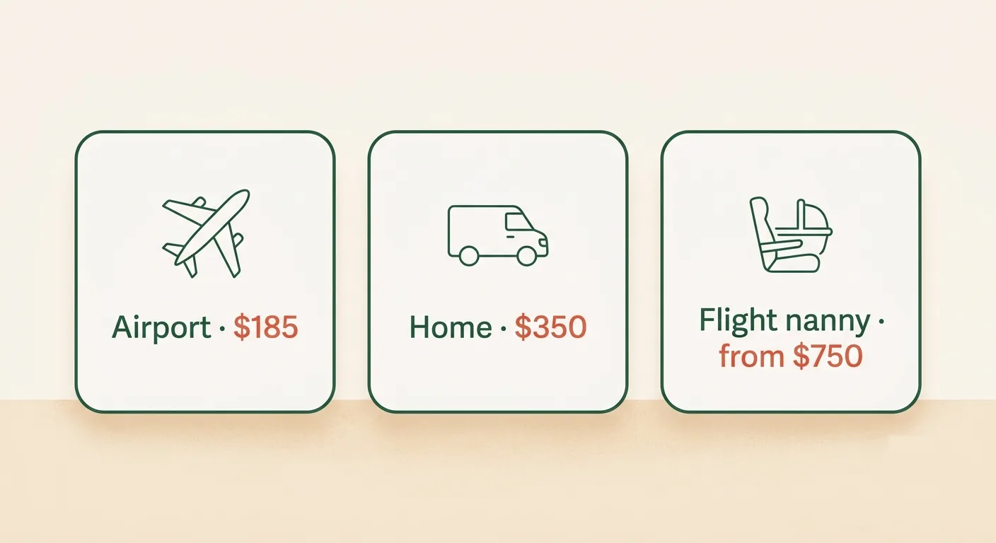 African Grey parrot delivery cost compared across airport cargo, home delivery and an accompanied flight nanny