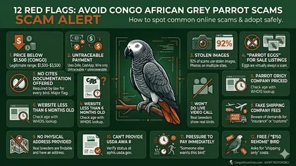 African Grey parrot scam warning