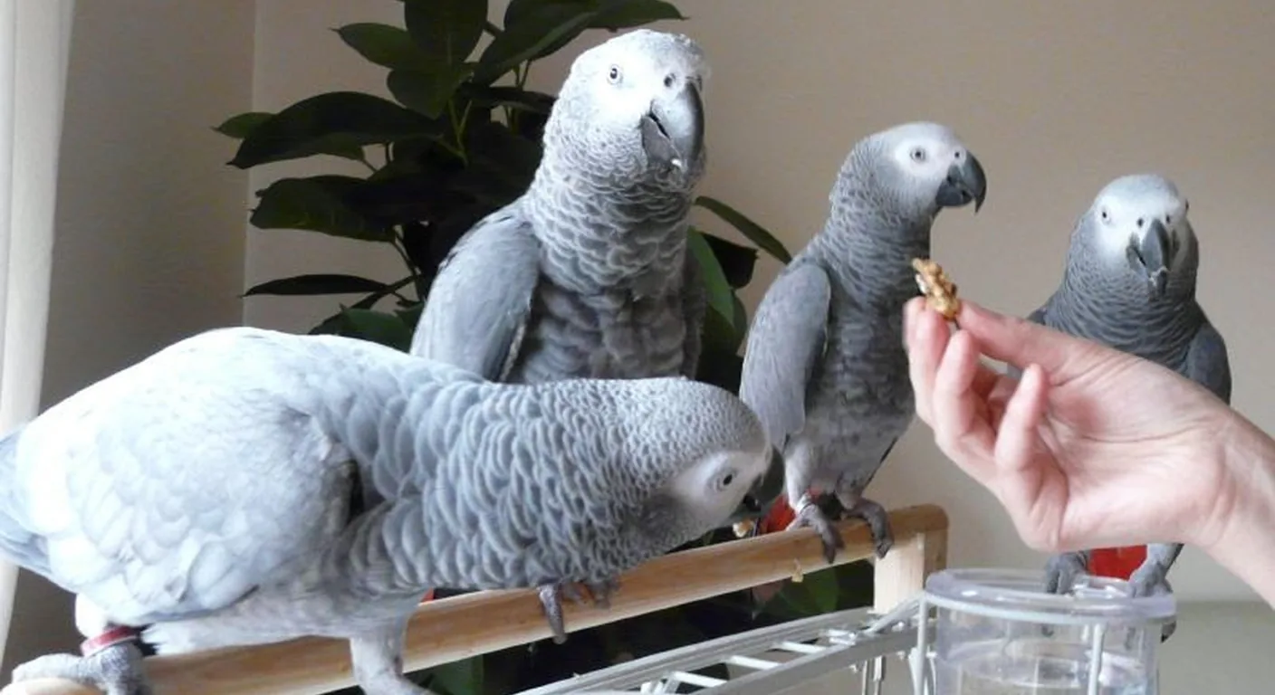 A licensed African Grey breeder holding a documented hand-raised grey chick, the direct-from-source buying channel