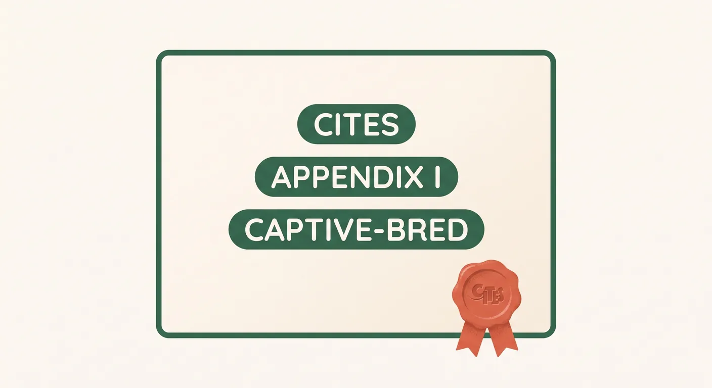 The CITES Appendix I certificate that travels in every buyer folder