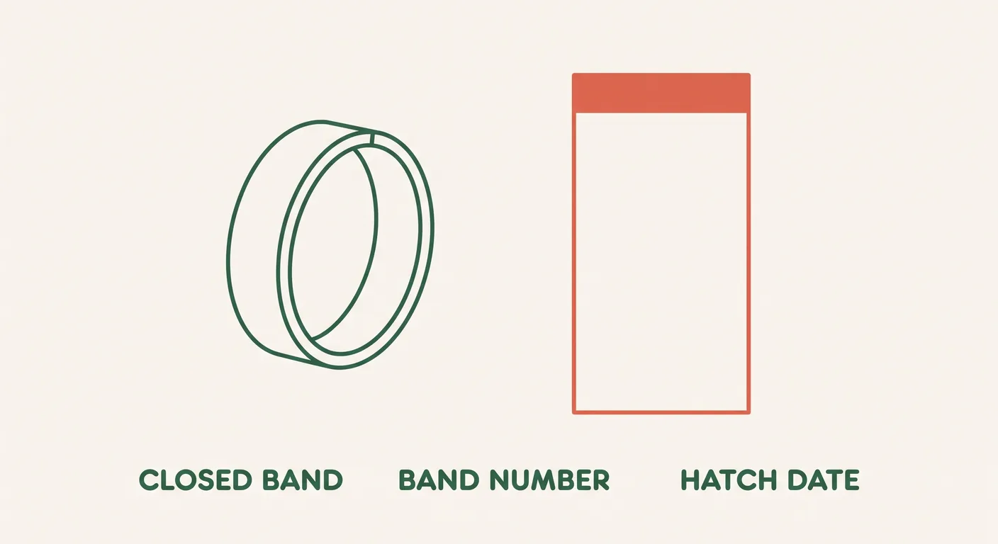 Leg ring and hatch record, the two identifiers that tie one bird to its papers