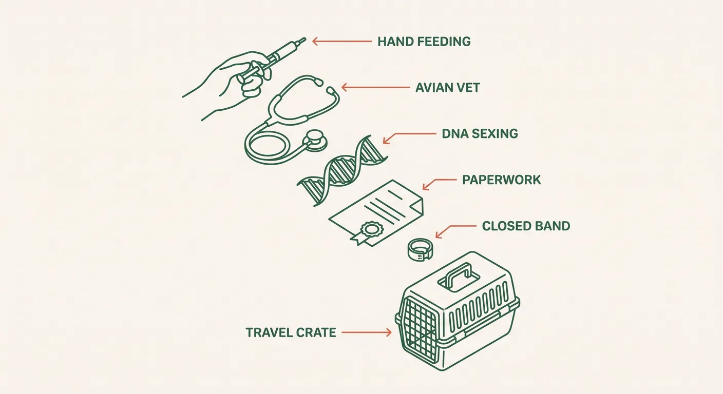 Six cost components behind an honest hand-raised African Grey price